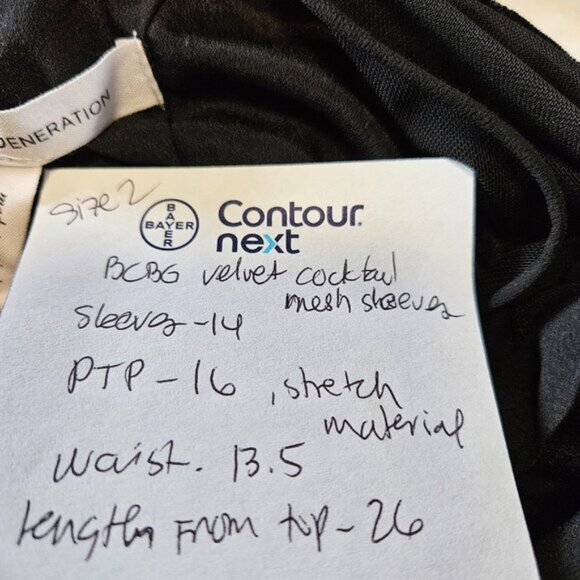 BCBG Mini Dress Velvet like material size 2 - Picture 8 of 14